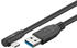 Goobay USB 3.0 USB-C auf USB-A Kabel 90° schwarz 2m