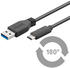 Goobay Sync & Charge Super Speed USB-C auf USB-A 3.0 Ladekabel 0,15m