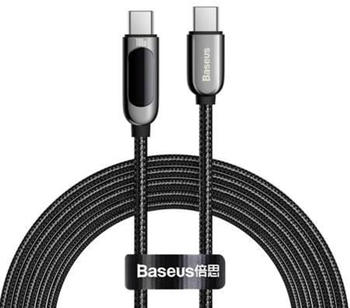 Baseus Displaykabel 100W 5A USB-C für USB-C 2m, Schwarz