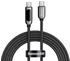 Baseus Displaykabel 100W 5A USB-C für USB-C 2m, Schwarz