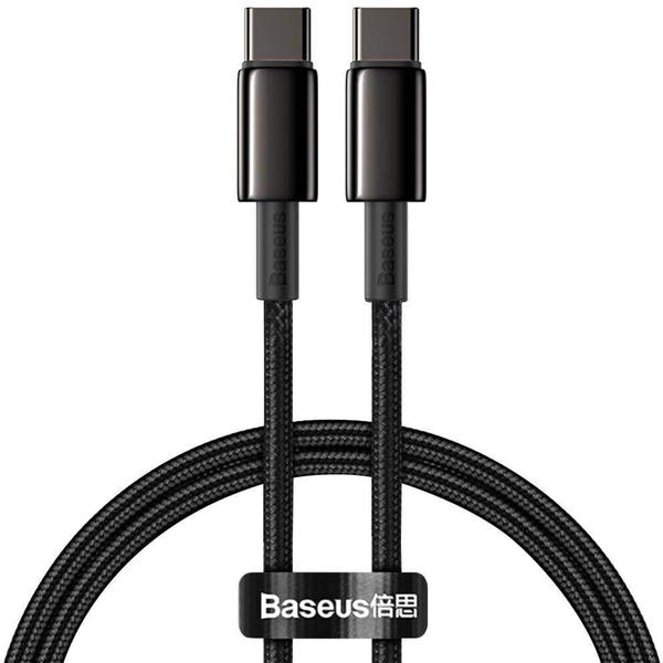 Baseus Tungsten Gold Kabel USB-C für USB-C 5A 100W 2m Schwarz