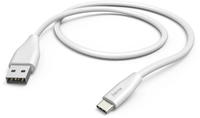 Hama USB-Ladekabel USB 2.0 USB-A Stecker, USB-C&reg; Stecker 1.50 m Wei&szlig; 00201596