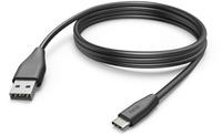 Hama USB-Ladekabel USB 2.0 USB-A Stecker, USB-C&reg; Stecker 3.00 m Schwarz 00201597