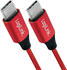 LogiLink CU0155 0,3m USB C Kabel Ladekabel Datenkabel USB-C -> C Type-C rot