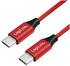 LogiLink CU0155 0,3m USB C Kabel Ladekabel Datenkabel USB-C -> C Type-C rot