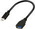 LogiLink CU0098 USB 3.2 Gen 1 Type-C Adapter, C/M zu USB-A/F, schwarz, 0,15 m