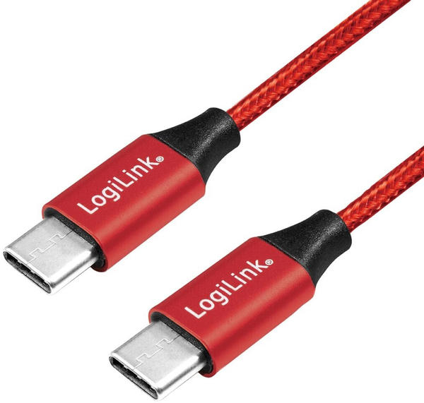 LogiLink CU0156 1m USB C Kabel Ladekabel Datenkabel USB-C -> C Type-C rot