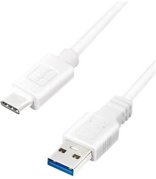 LogiLink CU0177 3m USB C Kabel Ladekabel Datenkabel USB A -> C Type-C SuperSpeed weiß