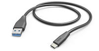 Hama USB-Ladekabel USB 2.0 USB-A Stecker, USB-C&reg; Stecker 1.50m Schwarz 00201595