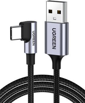 Ugreen Abgewinkeltes USB-C auf USB-A Datenkabel 1M schwarz