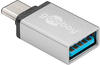 Goobay USB-C Stecker auf USB 3.0 Buchse OTG Adapter Silber