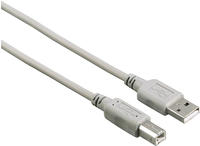 Hama Pc Kabel Von Usb A Zu Usb B, 2.0, 480mbs, 1.5m S/b, Farbe Grau