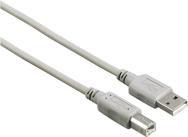 Hama USB-Kabel USB 2.0 Grau 1,50 m