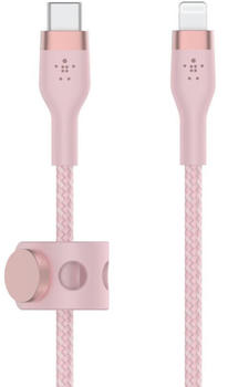Belkin BoostCharge Pro Flex USB-C Kabel mit Lightning Connector 2m Pink