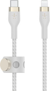 Belkin BoostCharge Pro Flex USB-C Kabel mit Lightning Connector 1m Weiß
