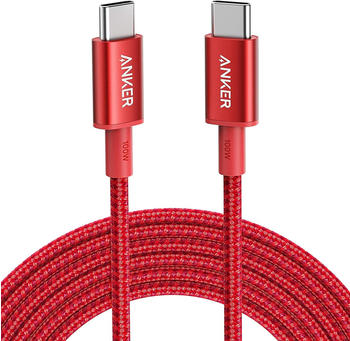 Anker New Nylon USB-C zu USB-C Kabel 100W 3m Rot