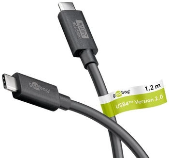 Goobay USB-C-Kabel, USB4 Version 2.0, 240 W, 80 Gbit/s, Power Delivery 1,2m