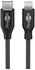 Goobay Lightning USB-C Lade- und Synchronisationskabel, schwarz 1m