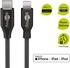 Goobay Lightning USB-C Lade- und Synchronisationskabel, schwarz 0,5m