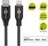 Goobay Lightning USB-C Lade- und Synchronisationskabel, schwarz 2m