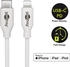 Goobay Lightning USB-C Lade- und Synchronisationskabel, weiß 0,5 m