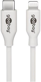 Goobay Lightning USB-C Lade- und Synchronisationskabel, wei&szlig; 1m
