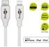 Goobay Lightning USB-C Lade- und Synchronisationskabel, weiß 1m