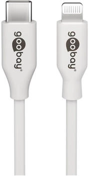Goobay Lightning USB-C Lade- und Synchronisationskabel, wei&szlig; 2m