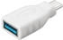 Wentronic 66262 USB-C/USB-A 3.0 OTG SuperSpeed-Adapter für Ladekabel, weiß