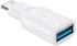 Wentronic 66262 USB-C/USB-A 3.0 OTG SuperSpeed-Adapter für Ladekabel, weiß