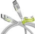 Goobay USB-C Supersoftes Textilkabel mit Metallsteckern, weiß 1m