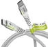 Goobay USB-C Supersoftes Textilkabel mit Metallsteckern, weiß 0,5m