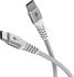 Goobay USB-C Supersoftes Textilkabel mit Metallsteckern, weiß 0,5m