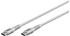 Goobay USB-C Supersoftes Textilkabel mit Metallsteckern, weiß 0,5m