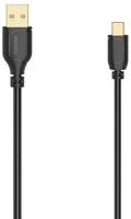 Hama USB-Kabel USB 2.0 USB-A Stecker, USB-Mini-B Stecker 0.75m Schwarz 00074262