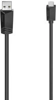Hama USB-Kabel USB 2.0 USB-Micro-B Stecker, USB-A Stecker 0.75m Schwarz 00200607