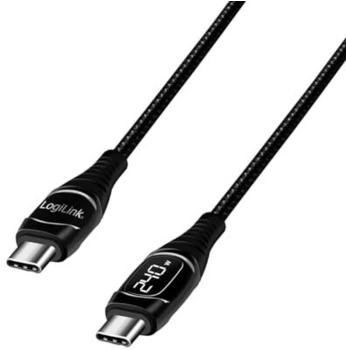 LogiLink USB 2.0 Ladekabel, C-Stecker - C-Stecker, 2,0 m schwarz, USB-C Stecker - USB-C Stecker, geschirmt, USB-IF - 1 Stück (CU0185)