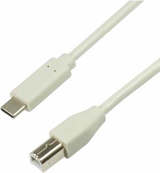 LogiLink USB 2.0 Kabel, USB-C - USB-B Stecker, 1,0 m, grau USB-C Stecker - USB-B Stecker, max. Übertragungsrate: - 1 Stück (CU0160)