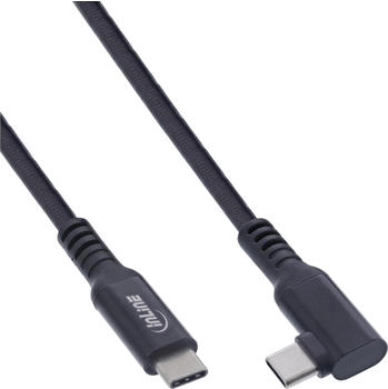 InLine USB 3.2 Gen.1 Kabel USB-C Stecker/Stecker gewinkelt für VR schwarz - Kabel - Digital/Daten (35705V)