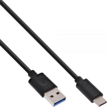 InLine USB-Kabel - USB Typ A (M) bis USB-C (M) - USB 3,1 Gen 2 - 3 A - 2,0m - Schwarz (35712)