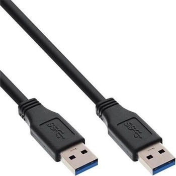 InLine USB-Kabel - USB Typ A (M) bis USB Typ A (M) - USB3.0 - 50cm - Schwarz (35205)