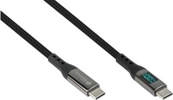Good Connections USB 2.0 Lade- und Datenkabel 100W mit Digitalanzeige USB-C Stecker an - Mit dem hochwertig verarbeiteten USB 2.0 Lade- und Datenkabel mit Digitalanzeige von Good Connections® können S