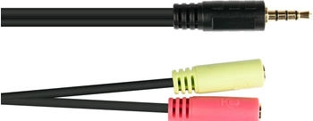 Good Connections Alcasa AD-HS03 Audio-Kabel 0,2 m 3.5mm 2 x 3.5mm Schwarz (AD-HS03)