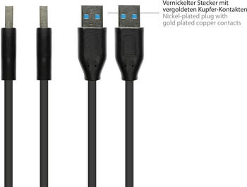 Good Connections Alcasa 2831-AA005S USB Kabel 0,5 m USB 3.2 Gen 2 (3.1 Gen 2) USB A Schwarz (2831-AA005S)