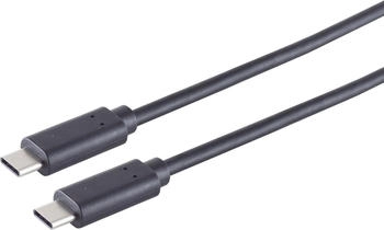 Shiverpeaks S/CONN maximum connectivity USB-C Verbindungskabel--USB Kabel 3.2 USB Typ C Stecker auf USB Typ C Stecker, Gen 2x2 schwarz, 0,25m (13-48005)