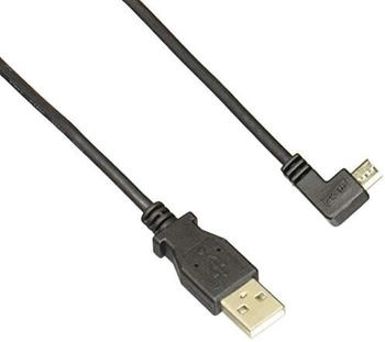 StarTech .com 1m 3 ft Micro-USB Charge-and-Sync Cable - Left-Angle Micro-USB - M/M - USB to Micro USB Charging Cable - 30/24 AWG (USBAUB1MLA)