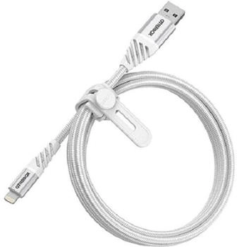 OtterBox Premium Reinforced Braided USB-A to Lightning Cable MFi Certified Charging Cable for iPhone and iPad Ultra-Rugged Bend and Flex Tested 1M White