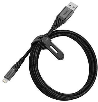 OtterBox Premium Reinforced Braided USB-A to Lightning Cable MFi Certified Charging Cable for iPhone and iPad Ultra-Rugged Bend and Flex Tested 2M Black