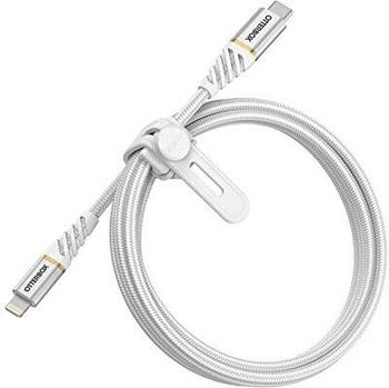 OtterBox Premium Reinforced Braided USB-C to Lightning Cable MFi Certified Fast Charging Cable for iPhone and iPad Ultra-Rugged Bend and Flex Tested 1M White