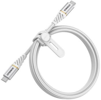 OtterBox Premium Reinforced Braided USB-C to USB-C Cable Fast Charging Cable for Smartphone and Tablet Ultra-Rugged Bend and Flex Tested 1M White
